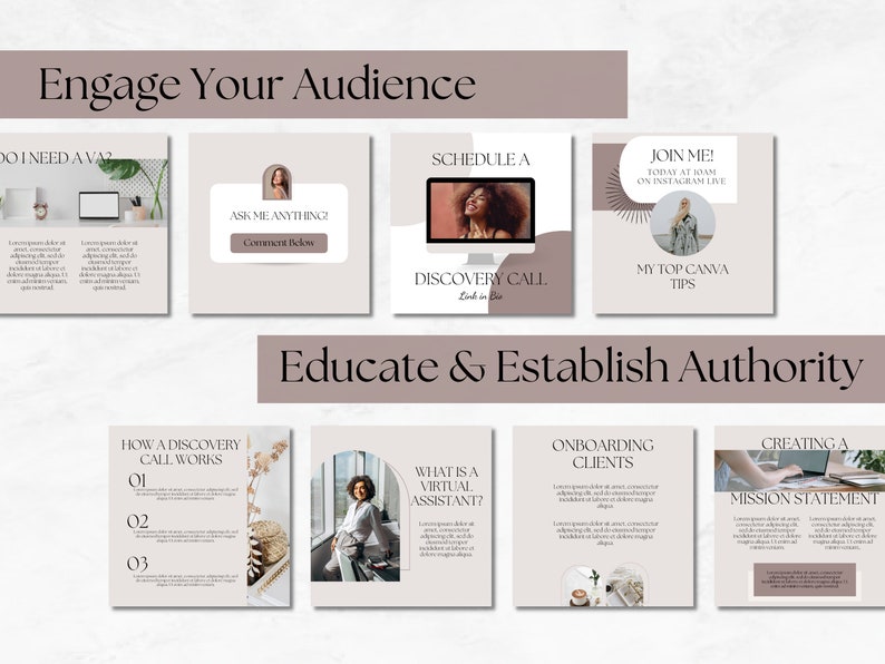 Virtual Assistant Templates VA Templates VA Social Media Etsy