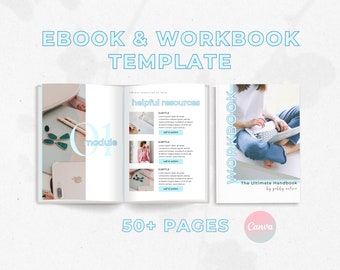 Ebook Template Canva, Coaching Workbook Template, Lead Magnet Template, Course Creator Template, Coaching Worksheets, Ebook PDF