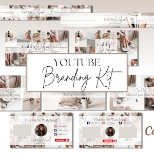 YouTube Branding Kit, YouTube Banner Template Canva, YouTube Template Editable, YouTube Thumbnail Template, YouTube Channel Kit