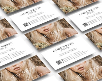 Photography Business Card, Unique Business Card, DIY Printable Business Card, Business Card Design, Business Card Template QR Code