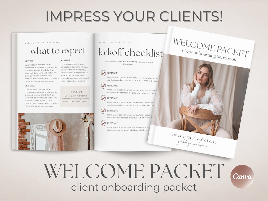 Client Packet Template Virtual Assistant Etsy Australia