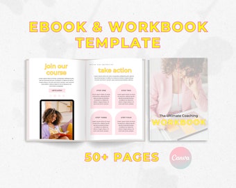 Ebook Template Canva, Coaching Workbook Template, Lead Magnet Template, Course Creator Template, Coaching Worksheets, Ebook PDF