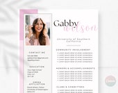 Sorority Resume Template, Sorority Recruitment, Resume With Photo, Rush Resume Template, Sorority Template, Sorority Resume and Cover Letter
