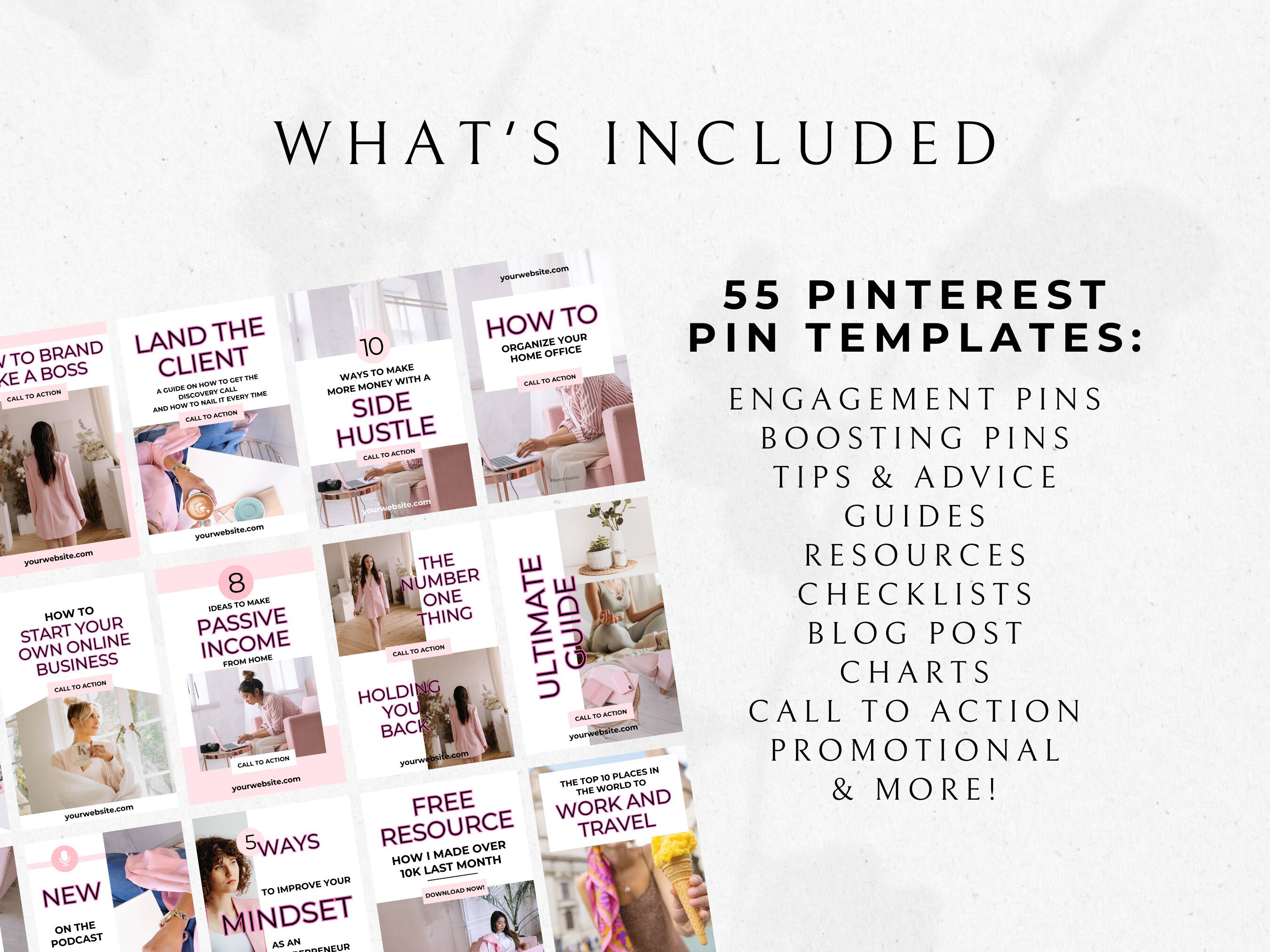 Pinterest Pin Template for Canva | Editable Pinterest Templates for ...