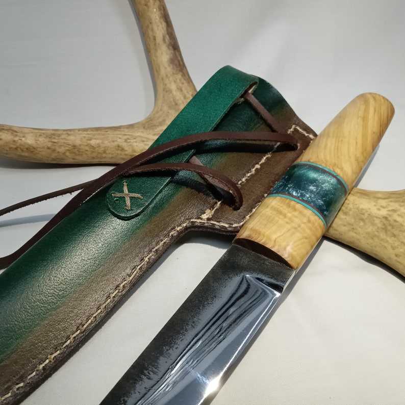 Cuchillos yakutianos hechos a mano, cuchillo yakut de 20 cm de largo, hoja de acero al carbono, regalo del padre para él/ella imagen 6