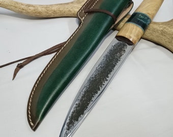 Cuchillos yakutianos hechos a mano, cuchillo yakut de 20 cm de largo, hoja de acero al carbono, regalo del padre para él/ella