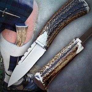 Scandinavian knife, Scottish knife, Celtic Sgian Dubh Ceremonial part of traditional Scottish Highland dress knife, father&#39;s Gift for Love