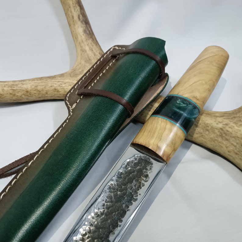 Cuchillos yakutianos hechos a mano, cuchillo yakut de 20 cm de largo, hoja de acero al carbono, regalo del padre para él/ella imagen 2
