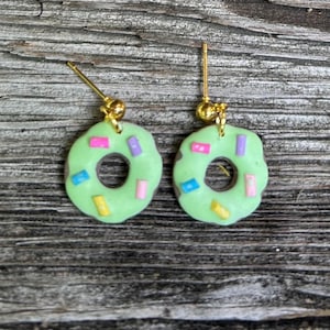Sprinkled donut earrings