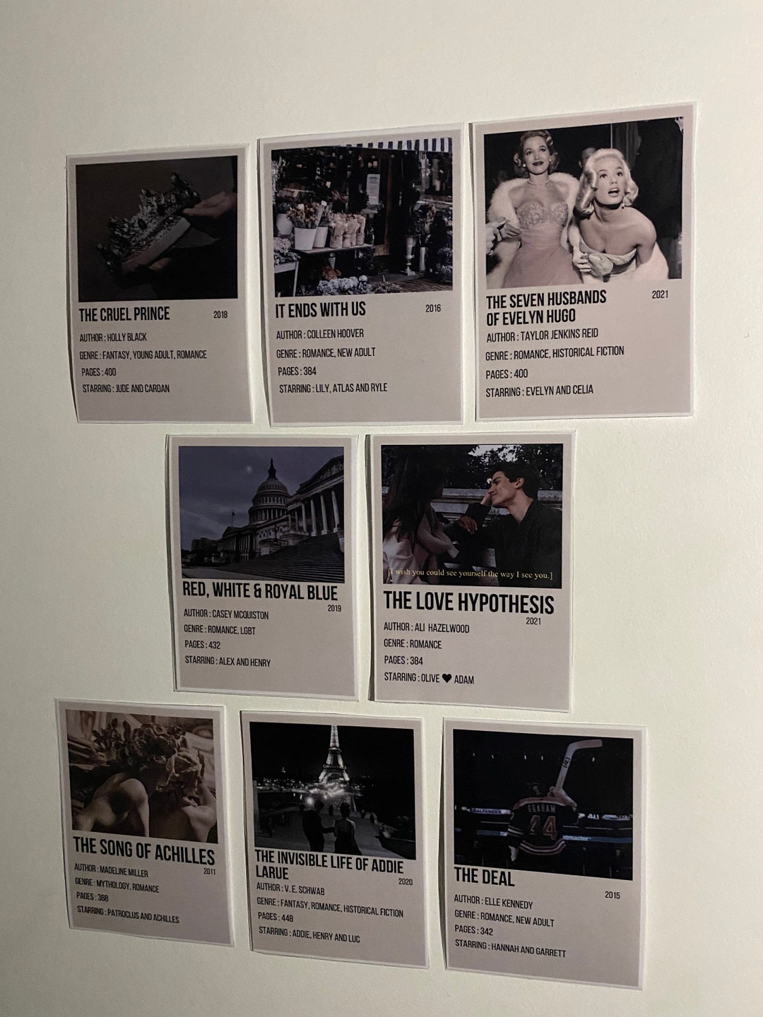 AESTHETIC BOOK POSTERS Bookish Items Booktok Book Gift Etsy