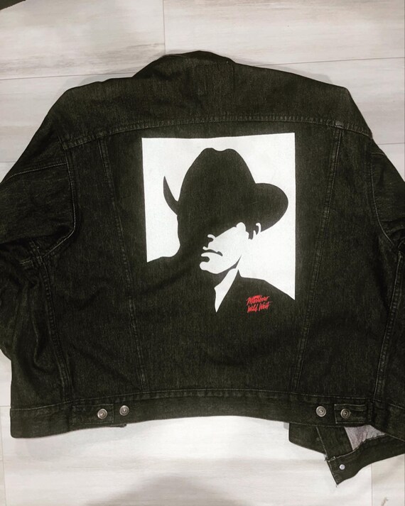 Marlboro man black denim jacket - image 2