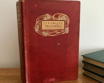 Framley Parsonage by Anthony Trollope, Talwin Morris cover design, Blackie and Son, circa 1905, art nouveau style decorative antique book