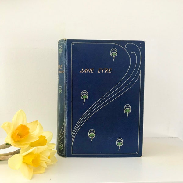 Jane Eyre by Charlotte Brontë, The Gresham Publishing Co, antique Talwin Morris Art Nouveau style cover, classic gothic Victorian novel