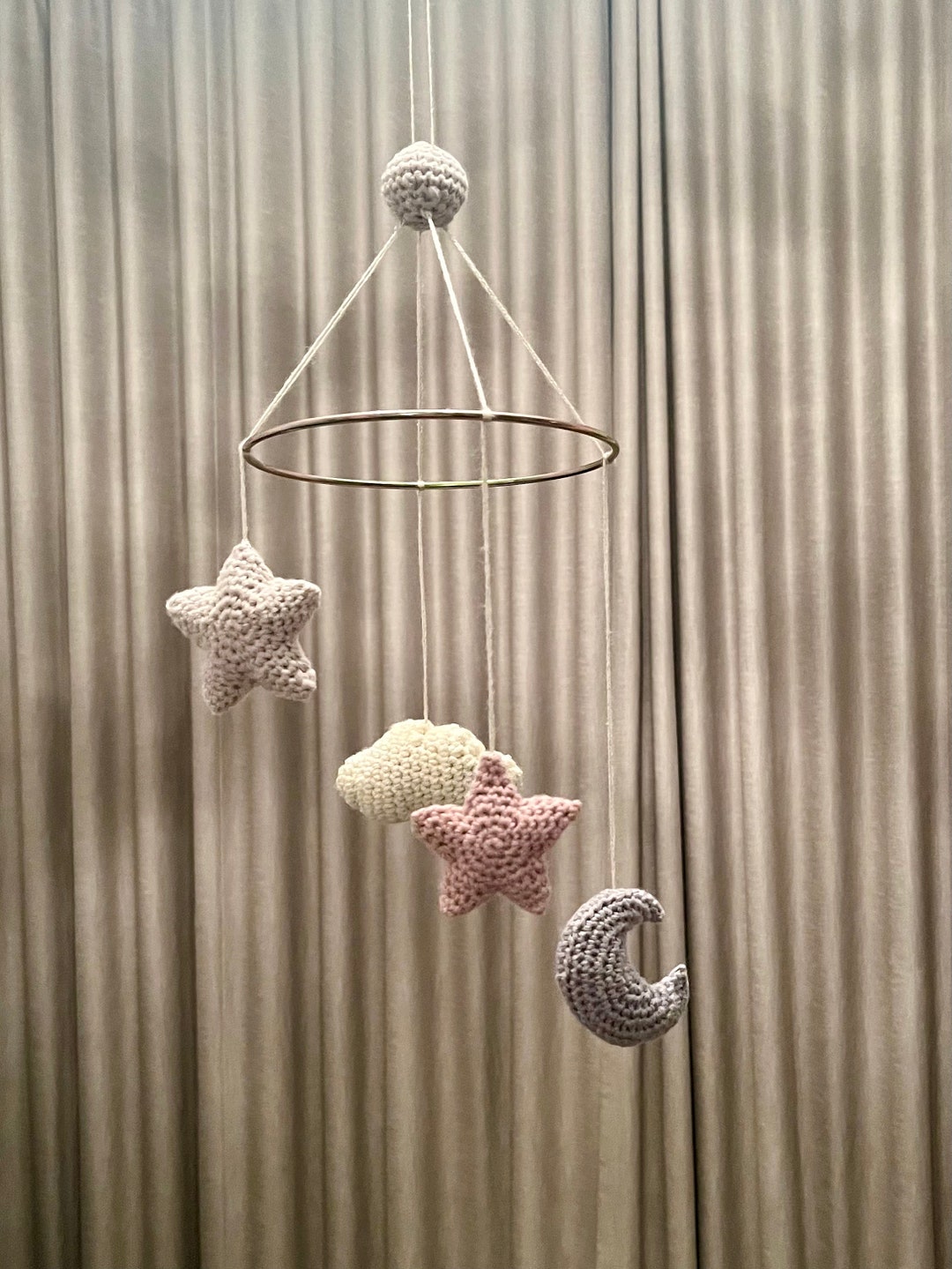 Crochet Cute Sloth and Clouds Baby Mobile 🦥
