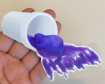 H-town Grimace Purple Vinyl Sticker