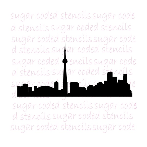 Toronto Skyline Silk Screen Cookie Stencil