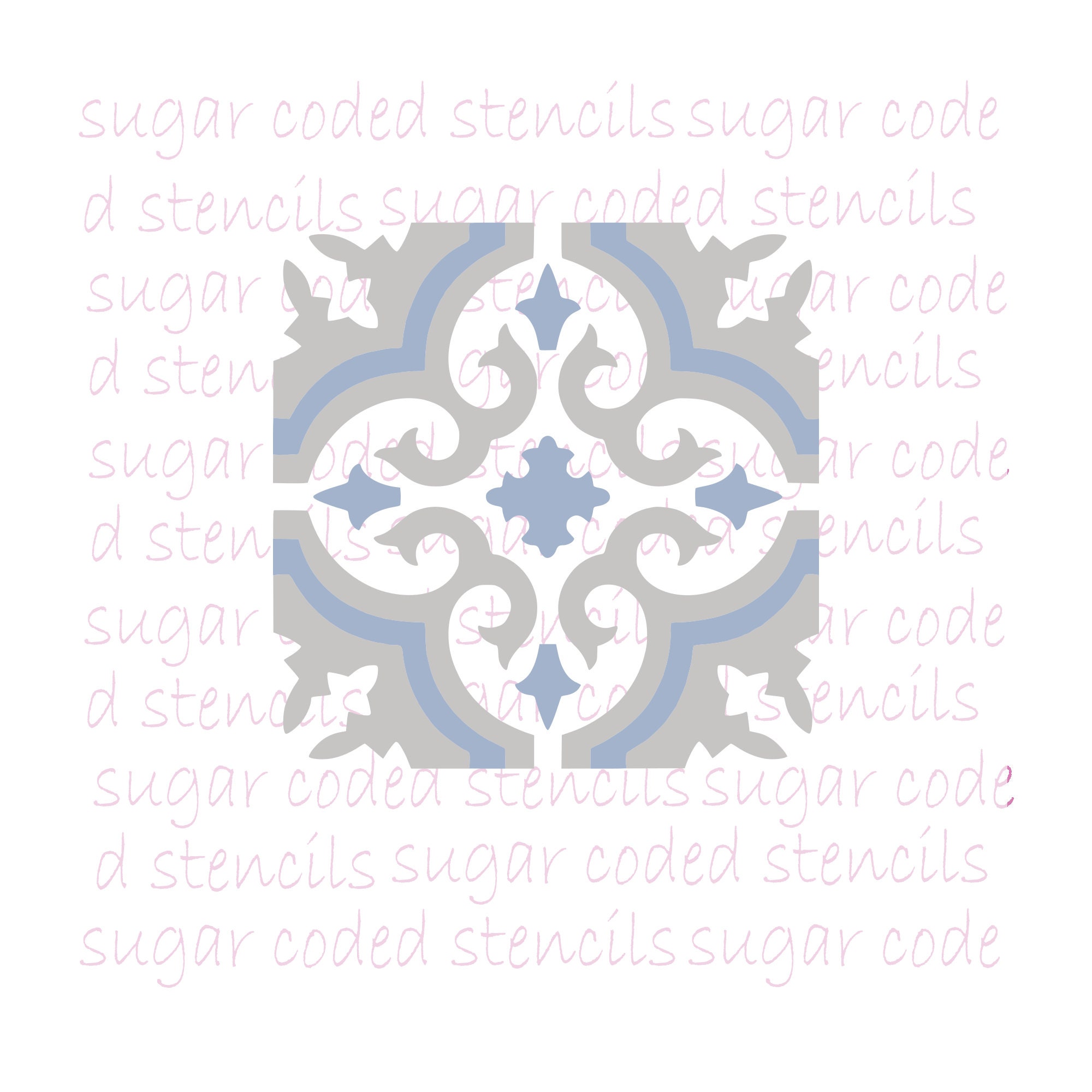 Amalfi Coast Tile 2 Layer Silk Screen Cookie Stencil - Etsy
