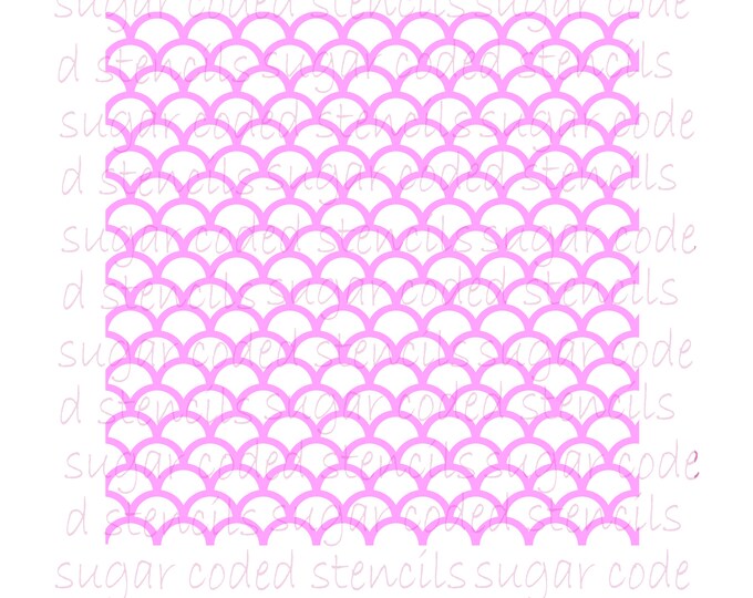 Mermaid Scales Fish Scales Outline Silk Screen Cookie Stencil - Etsy