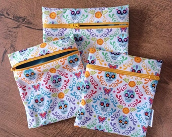 Ensemble de 3 sacs a collation réutilisable coton/pul