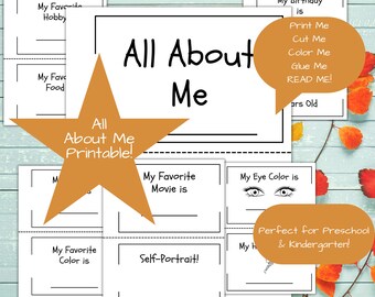 EDITABLE Student About Me, All About Me Printable Back to School, First ...