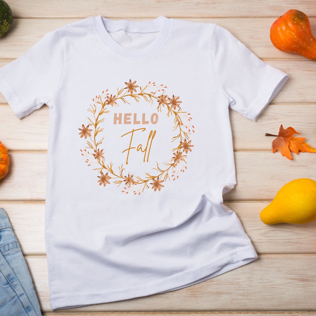 Hello Fall PNG Fall Pumpkin Season Sublimation Design - Etsy