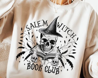 Salem Witch Book Club PNG, Witch png, Halloween Sublimation Shirt Design, Halloween png, Spooky Season png, Halloween Shirt, png Sublimation