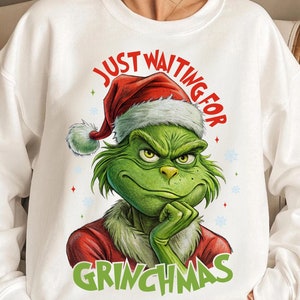 Gewoon wachten op kerst png, kerstmis png, retro kerst png, groene vacht png, grappige kerst png, ontwerp kerstsublimatie, png