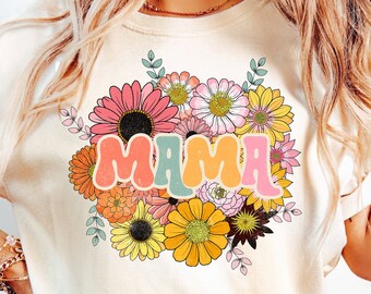 Mama Sublimation, Floral Mama png, Mama Flower png, Retro Mama png, Groovy mama png, Floral png, Spring sublimation, Mama shirt png, png