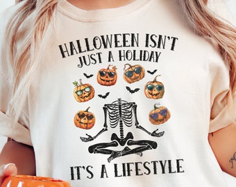 Halloween-skeletontwerp png, halloween png, retro halloween png, spookseizoen png, skelet png, herfst png, pompoen png, png-sublimatie