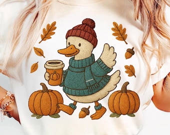 Autumn Goose Png, Pumpkin Season Png, Trendy Goose Png, Fall Coquette Png, Girly Autumn Png, Fall Vibes Png, Autumn Leaves Pumpkin Png