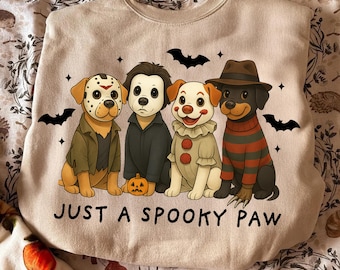 Just a Spooky Paw Png, Halloween Characters Png, Dog Lover Png, Halloween Dog Png, Halloween Png, Dog Mama Png, Retro Halloween, Png Designs