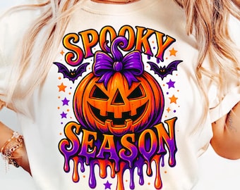 Spooky Season Png, Pumpkin Png, Retro Halloween Png, Halloween Png, Halloween Shirt Sublimation Design, Witchy Bats Png, Spooky Vibes Png