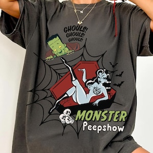 Monster Peep Show Png, Vintage Halloween Shirt png, Halloween png, Halloween Monsters png, Ghouls Png, Halloween Characters, png designs