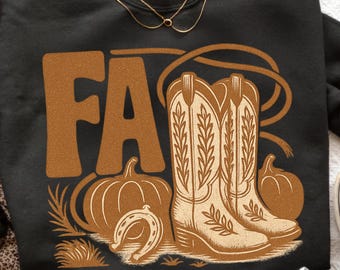 Western Fall Png, Autumn Png, Western Cowgirl Boots Fall Sublimation Design, Grunge Fall Png, Fall Season Png, Retro Pumpkin Fall Png
