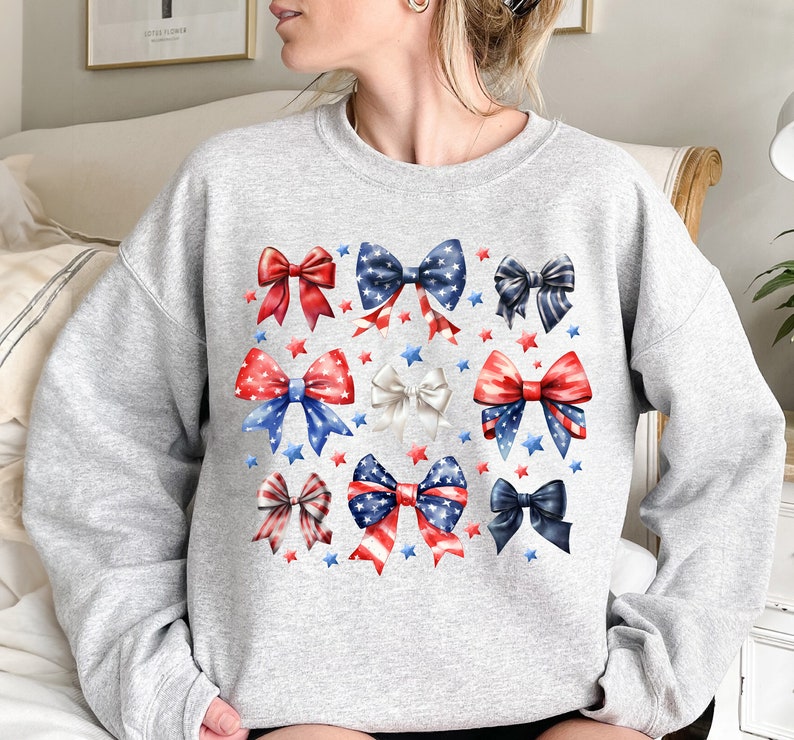 Coquette 4th Of July Png, Patriotic Bows png, Girly 4th Of July, America png, Coquette bow png, Independence Day, Red White Blue Ribbons PNG