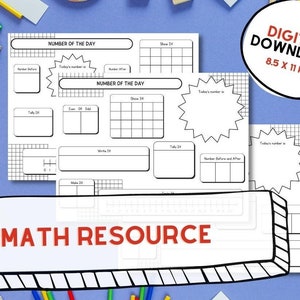 Number of the Day Printable Worksheet Math Morning Work Math Games