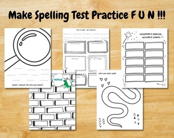 Spelling Test Practice Games, Weekly 10 Word Spelling Test Fun Activities, Your child will learn spelling words the fun way with these games