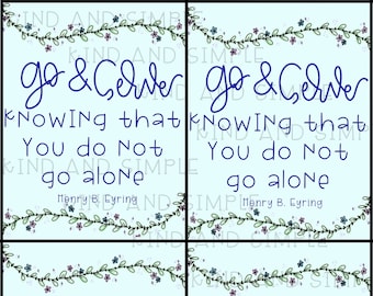 Misionero imprimible / Cita positiva / Ir y servir / Etiquetas digitales / Cita digital