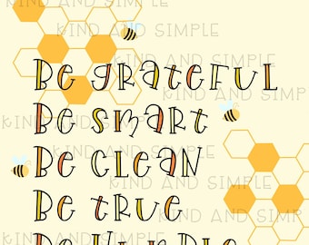 Bee Grateful| Ministering Handout| Gift Tag | Uplifting Quote