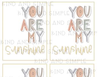 Eres mi sol - Impresión digital y etiquetas de regalo digitales