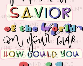 Tienes al Salvador del mundo de tu lado, ¿cómo podrías fallar? Etiqueta de regalo ministerial