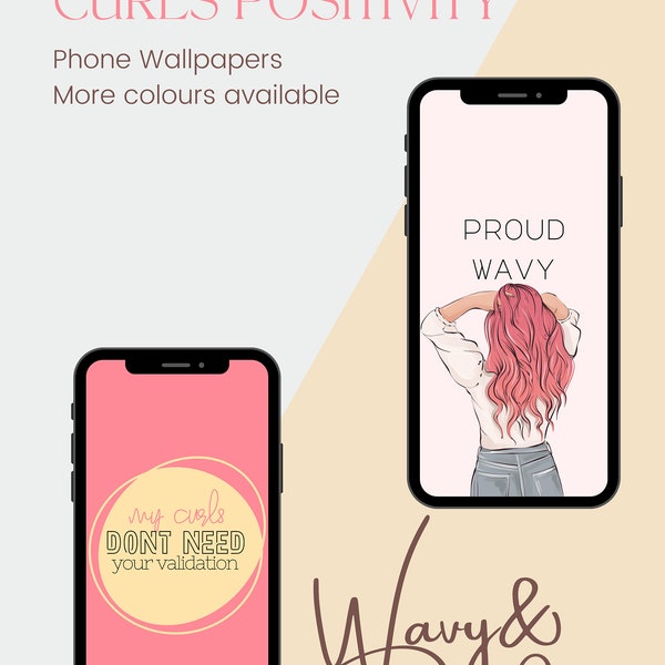 Curls Curly Girl Phone Wallpapers Wavy Hair - Duo Wallpaper Set