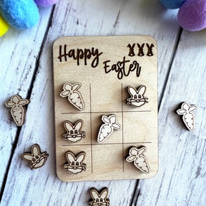 Easter Tic Tac Toe SVG ONLY, Bunny, Eggs, Carrots, Laser Cut File ...