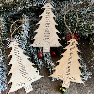 Lehrer Baum Geschenk SVG DIGITAL DOWNLOAD, Ende des Jahres Lehrer Geschenk, Weihnachtsgeschenk, Geschenk vom Schüler, Benutzerdefiniertes Lehrergeschenk, Klassennamen