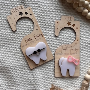 Accroche-porte fée des dents avec fente pour argent TÉLÉCHARGEMENT NUMÉRIQUE SVG, cadeau enfant, cadeau de Noël, cadeau personnalisé, cadeau souvenir, dents perdues