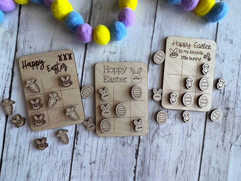 Easter Tic Tac Toe SVG ONLY, Bunny, Eggs, Carrots, Laser Cut File ...