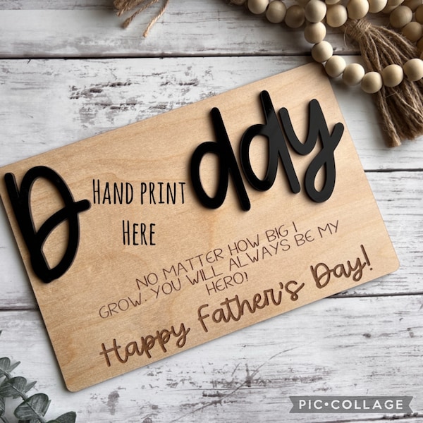 Best Dad Sign, Digital Download SVG, Hand Print, Fathers Day Gift, Father's Day Sign SVG, Father's Day Signs SVG, Papa Grandpa Sign, Hero