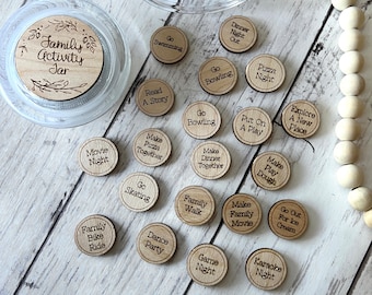 Family Activity Jar SVG, Digital Download, Family Night Tokens, Family Gift Idea, Weekend Activities, A Jar of Family, Games, Movie, Kids