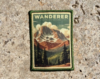 Forest Wanderer Sublimated Iron on Patch, Backpack, Jacket, Hat