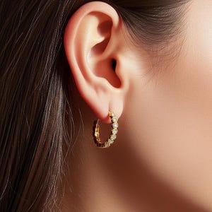 Kolczyki kółka z cyrkonii sześciennych/kolczyki kółka z cyrkonii sześciennych/małe kolczyki kółka